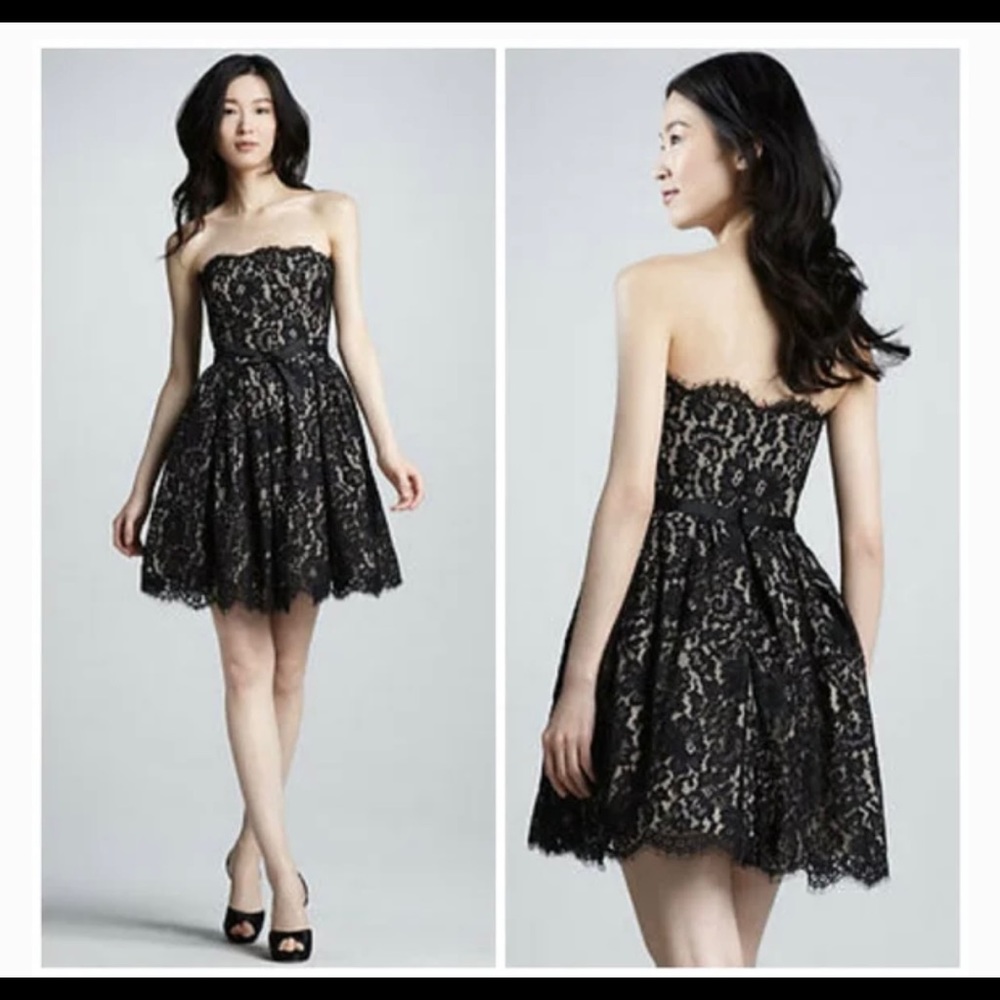 NWT Robert Rodriguez For Target/Neiman Marcus Black Lace Nude Mini Dress Size 12